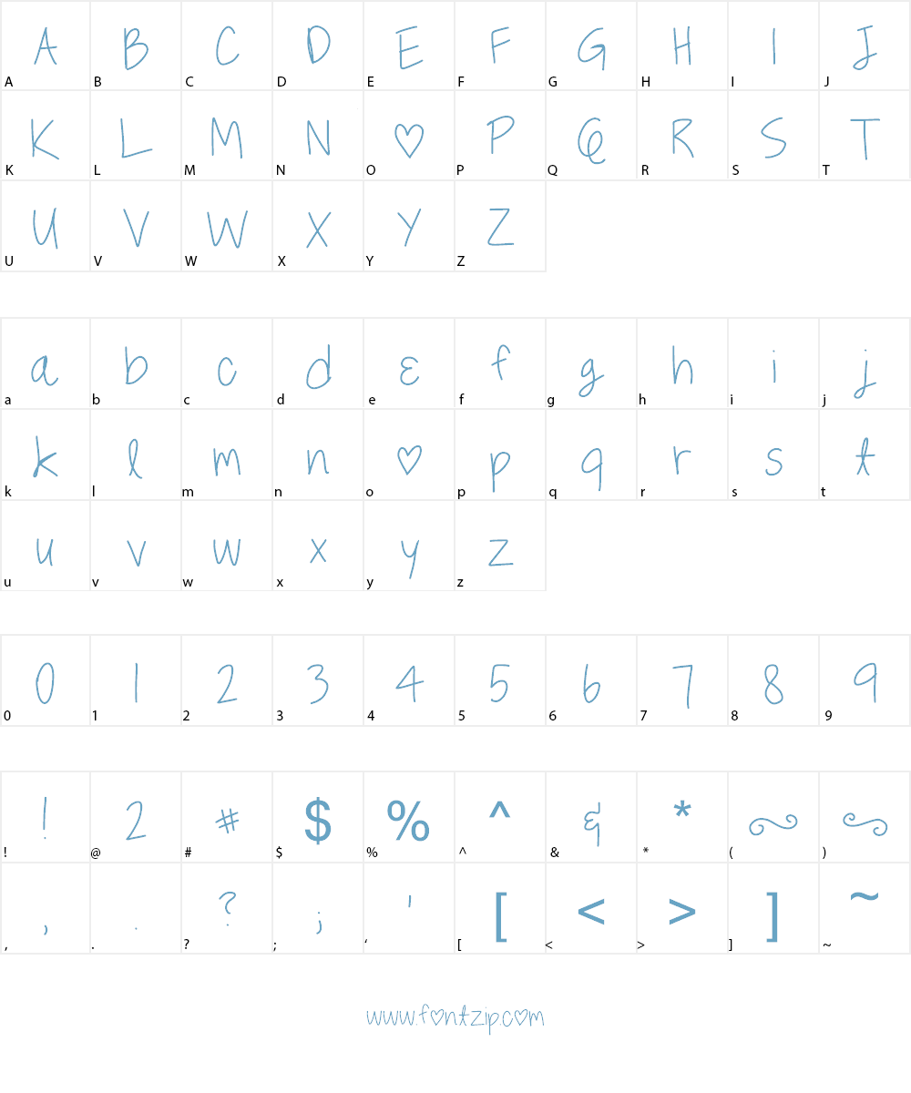 (true love) Font Character